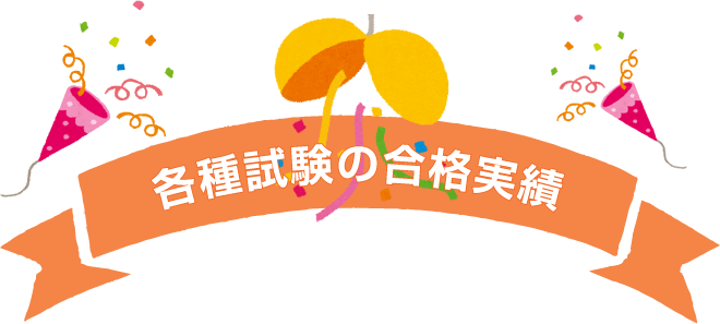 各種試験の合格実績